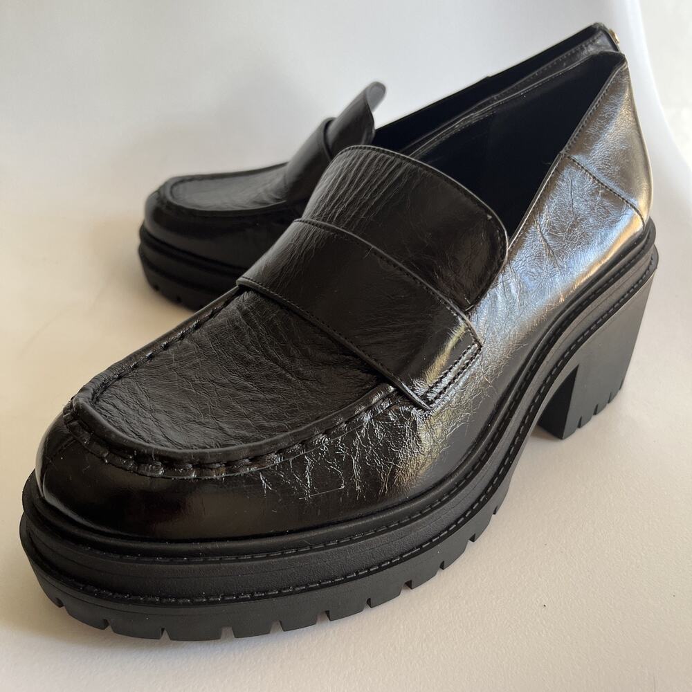 Michael Kors Black Chunky Heel Loafers